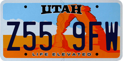UT license plate Z559FW