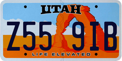 UT license plate Z559IB