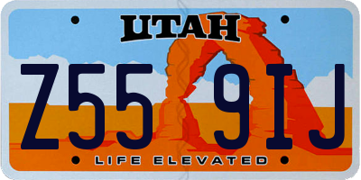 UT license plate Z559IJ