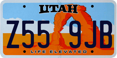 UT license plate Z559JB