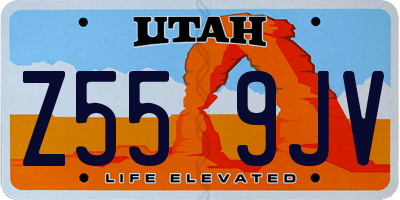 UT license plate Z559JV