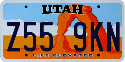 UT license plate Z559KN