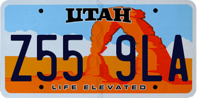 UT license plate Z559LA