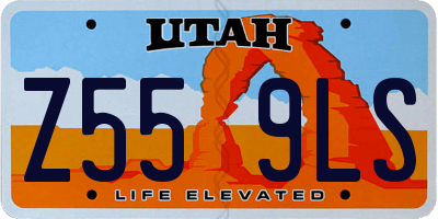 UT license plate Z559LS