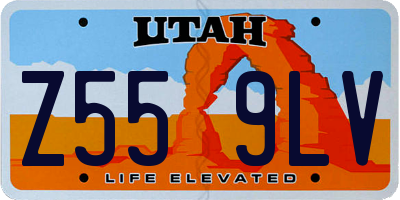 UT license plate Z559LV
