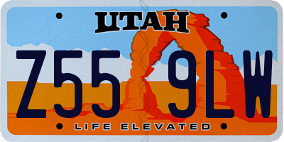 UT license plate Z559LW