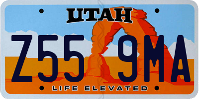 UT license plate Z559MA
