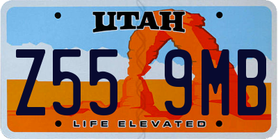 UT license plate Z559MB