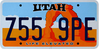 UT license plate Z559PE