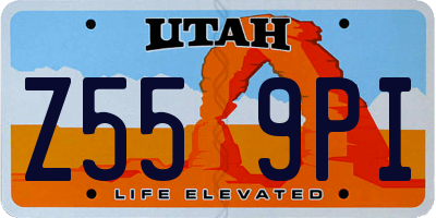 UT license plate Z559PI