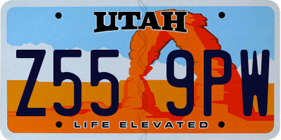 UT license plate Z559PW