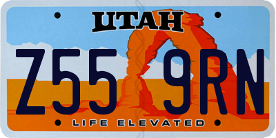 UT license plate Z559RN