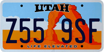 UT license plate Z559SF