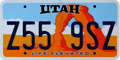 UT license plate Z559SZ