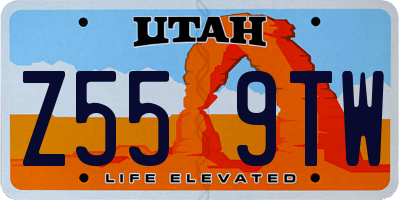 UT license plate Z559TW