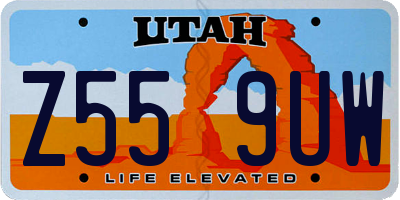 UT license plate Z559UW
