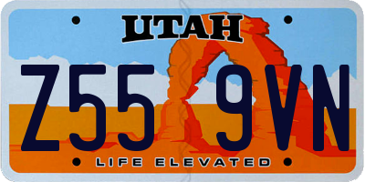 UT license plate Z559VN