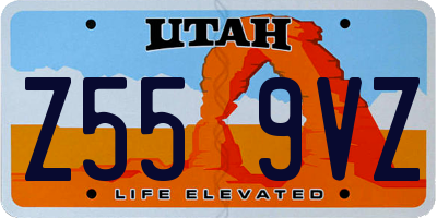 UT license plate Z559VZ