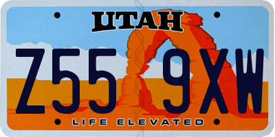 UT license plate Z559XW