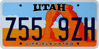 UT license plate Z559ZH