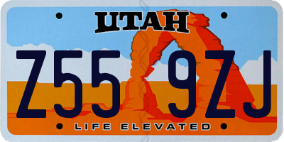 UT license plate Z559ZJ