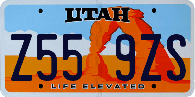 UT license plate Z559ZS