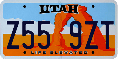 UT license plate Z559ZT