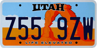 UT license plate Z559ZW
