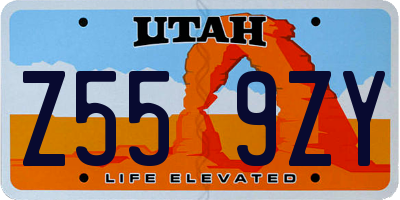 UT license plate Z559ZY
