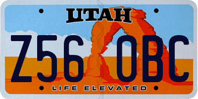 UT license plate Z560BC
