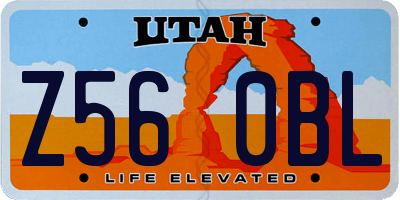 UT license plate Z560BL