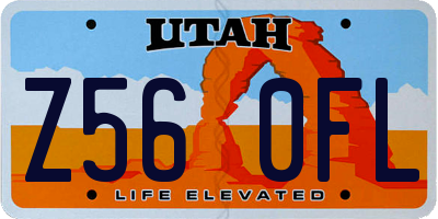 UT license plate Z560FL
