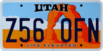 UT license plate Z560FN