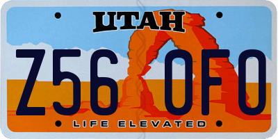 UT license plate Z560FO
