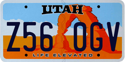UT license plate Z560GV