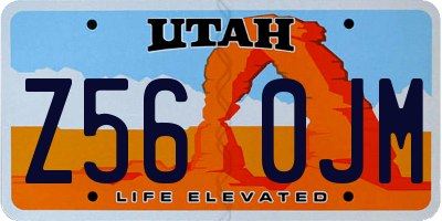 UT license plate Z560JM