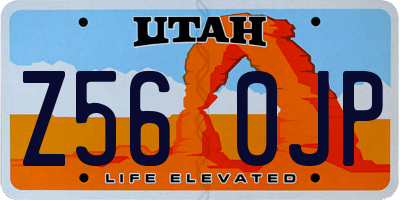 UT license plate Z560JP