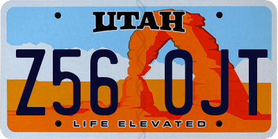 UT license plate Z560JT