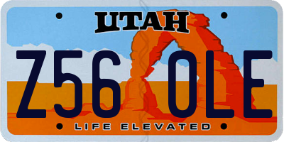 UT license plate Z560LE