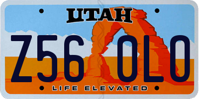 UT license plate Z560LO