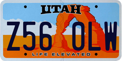 UT license plate Z560LW