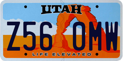 UT license plate Z560MW
