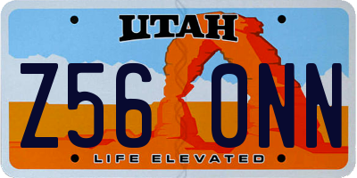 UT license plate Z560NN