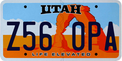 UT license plate Z560PA