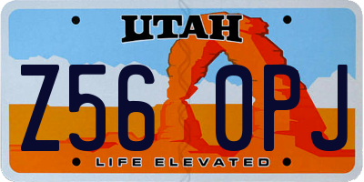 UT license plate Z560PJ