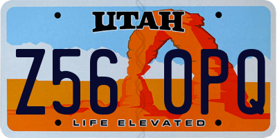 UT license plate Z560PQ