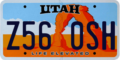 UT license plate Z560SH