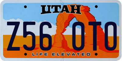 UT license plate Z560TO
