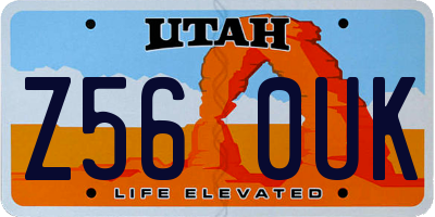UT license plate Z560UK