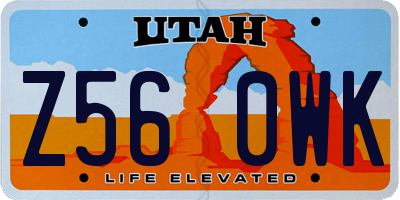 UT license plate Z560WK